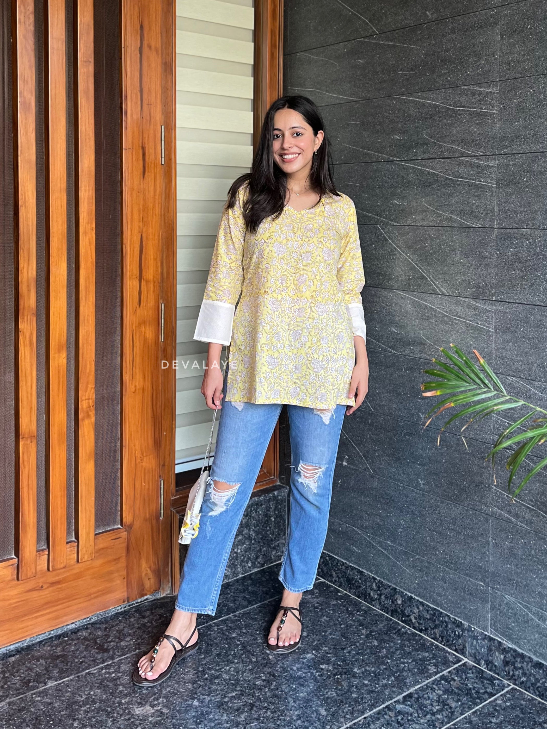 Sara Top Yellow